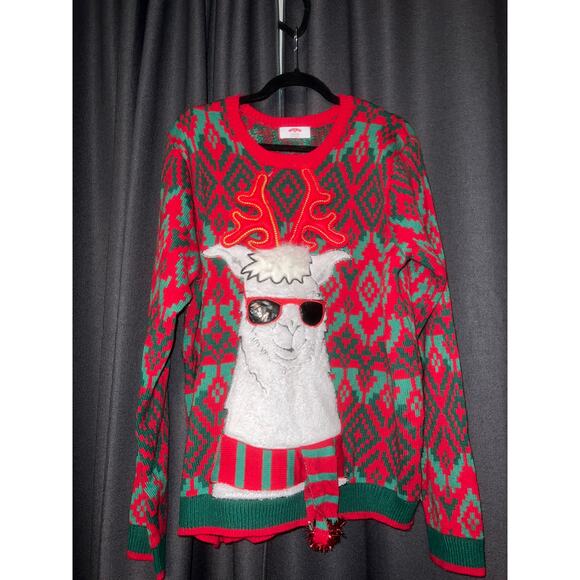 Ugly Christmas Sweater Xmas Size XL Llama - Picture 1 of 3